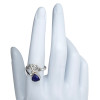 Faceted Composite Sapphire Sterling Silver Adjustable Ring