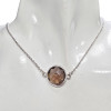 Faceted Smoky Quartz Sterling Silver Necklace