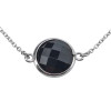 Faceted Black Onyx Sterling Silver Necklace