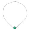Faceted Green Onyx Sterling Silver Necklace