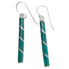 Malachite Sterling Silver Hook Earrings