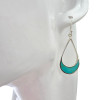 Turquoise Sterling Silver Hook Earrings