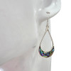 Abalone Sterling Silver Hook Earrings