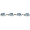 Faceted Blue Topaz Link Bracelet