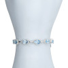 Faceted Blue Topaz Link Bracelet