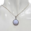 Blue Agate Sterling Silver Pendant