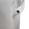 Amethyst Sterling Silver Stud Earrings