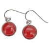 Red Onyx Sterling Silver Hook Earrings