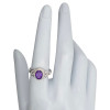 Faceted Amethyst Sterling Silver Ring