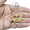 Bee On Honeycomb Butterscotch Amber Earrings On Hooks