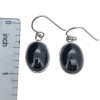 Black Agate Sterling Silver Dangle Earrings