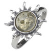 Amber Sterling Silver Sun Ring