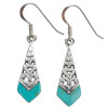 Turquoise Sterling Silver Hook Earrings