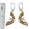 Cameo Amber Sterling Silver Bat Hook Earrings