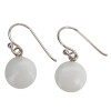 White Agate Sterling Silver Hook Earrings