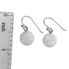 White Agate Sterling Silver Hook Earrings