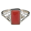 Red Onyx Sterling Silver Ring