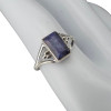 Faceted Composite Sapphire Sterling Silver Ring