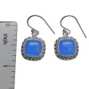 Blue Chalcedony Sterling Silver Earrings On Hooks