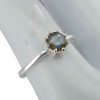 Faceted Labradorite Sterling Silver Ring