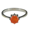 Faceted Red Onyx Sterling Silver Ring