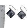 Black Agate Sterling Silver Dangle Earrings