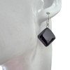 Black Agate Sterling Silver Dangle Earrings