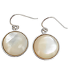 Mother of Pearl Sterling Silver Hook Earrings