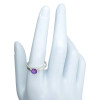 Faceted Amethyst Sterling Silver Ring