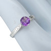 Faceted Amethyst Sterling Silver Ring