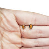 Tiger Eye Sterling Silver Stud Earrings