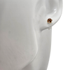 Cognac Color Amber Sterling Silver Stud Earrings