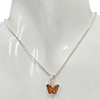 Butterfly Sterling Silver Amber Pendant