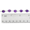 Amethyst Sterling Silver Link Bracelet