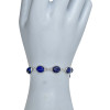 Lapis Sterling Silver Link Bracelet