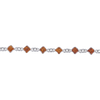 Cognac Amber Sterling Silver Link Bracelet