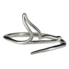 Sterling Silver Dolphin Tail Adjustable Ring
