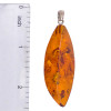 Cognac Amber Sterling Silver Pendant