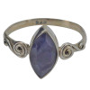 Faceted Composite Sapphire Sterling Silver Ring