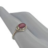 Faceted Composite Ruby Sterling Silver Ring