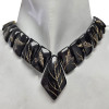 Cleopatra Style Cherry Amber Carved Beaded Necklace