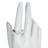 Sterling Silver Dotted Chevron Ring