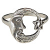 Moon/Star Sterling Silver Ring