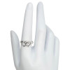 Two Hearts Together Silver Ring