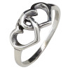 Two Hearts Together Silver Ring