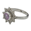Faceted Amethyst Silver Ring