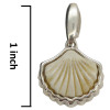 Butterscotch Amber Sterling Silver Seashell Design Pendant