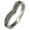 Sterling Silver Filigree Chevron Ring