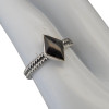 Black Agate Sterling Silver Ring
