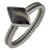 Black Agate Sterling Silver Ring